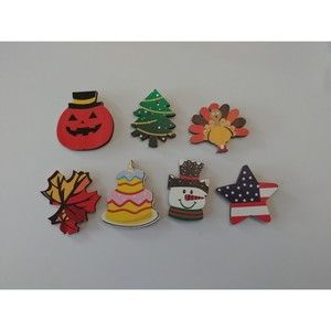 Decorated Wooden Holiday Seasonal Cutouts